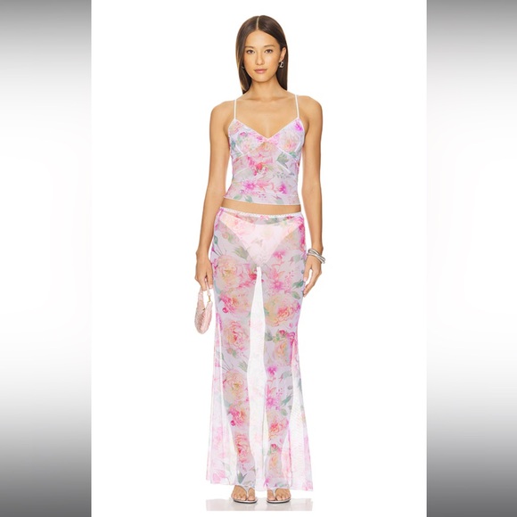 SOLAY VINTAGE FLOWER COVER UP SET | BANHANOT - Picture 8 of 13